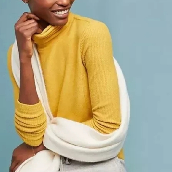 Saturday Sunday Anthropologie Brushed Fleece Turtleneck Sweater - Picture 1 of 4